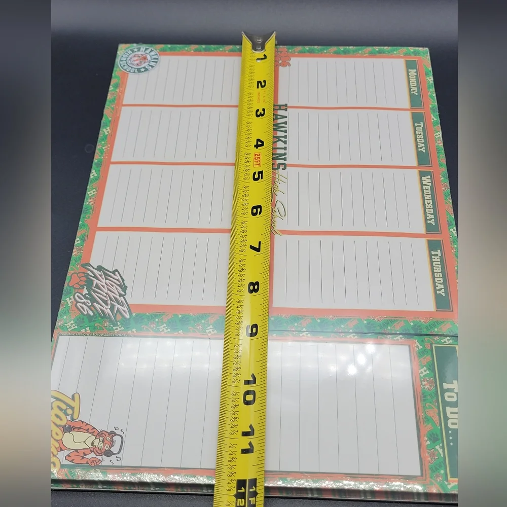 Stranger Things 1986 Hawkins Tigers School Planner And Note Pad